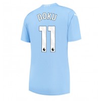 Camiseta Manchester City Jeremy Doku #11 Primera Equipación Replica 2023-24 para mujer mangas cortas